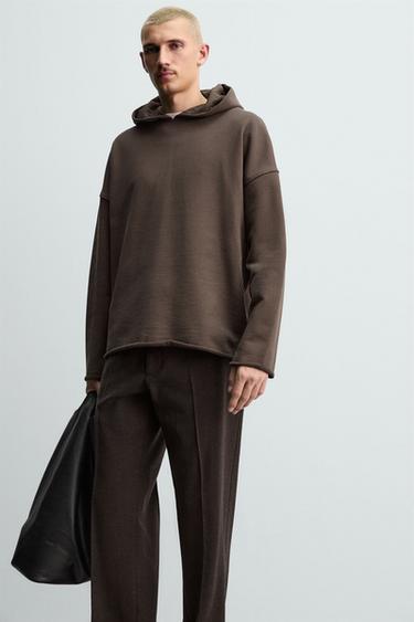 RELAXED FIT HOODIE - Brown by Zara - Image 6