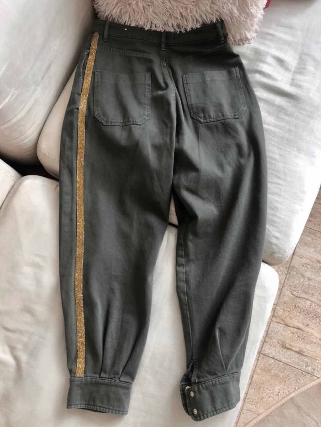 SLOUCHY TROUSERS WITH SHINY SIDE STRIPE - Image 2