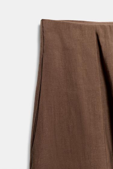 LONG FLOWING BERMUDA SHORTS - Mocha by Zara - Image 7