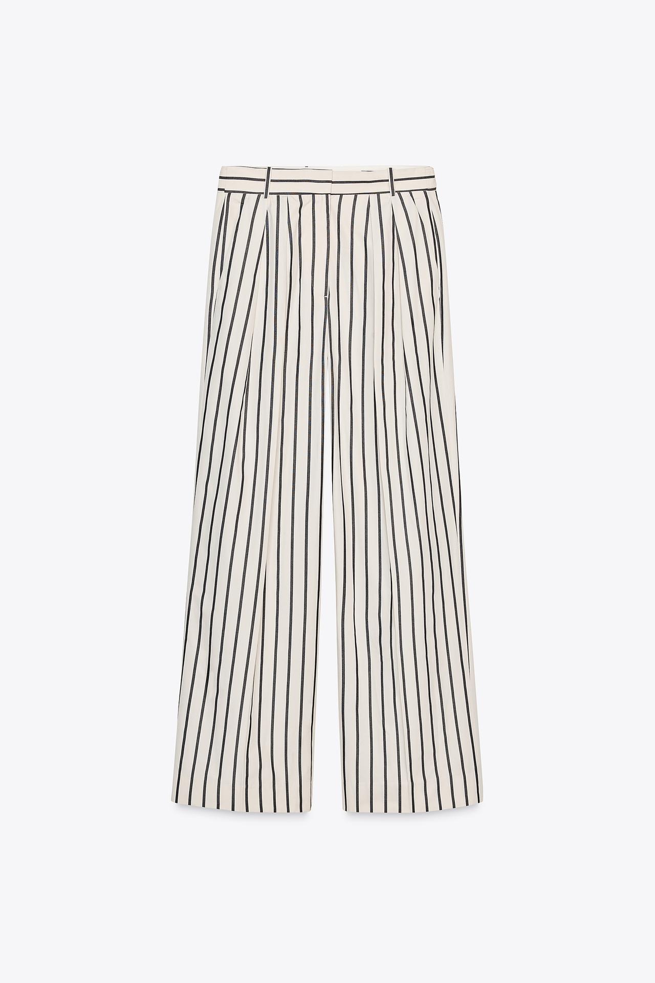 ZW COLLECTION STRIPED PLEATED PANTS