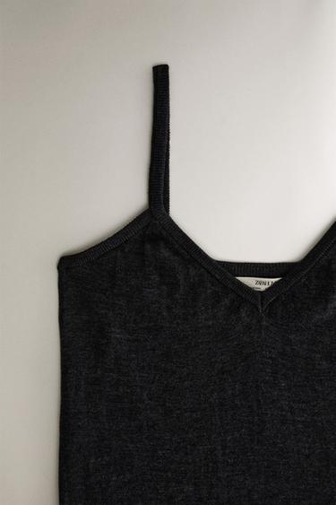 WOOL AND SILK TOP - Grey by Zara - Image 2