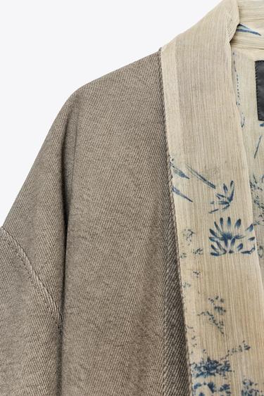PRINTED COAT ZW COLLECTION - Light brown by Zara - Image 6