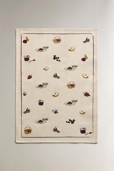 PACK OF JAM TEA TOWEL (PACK OF 2) - Brown by Zara - Image 1