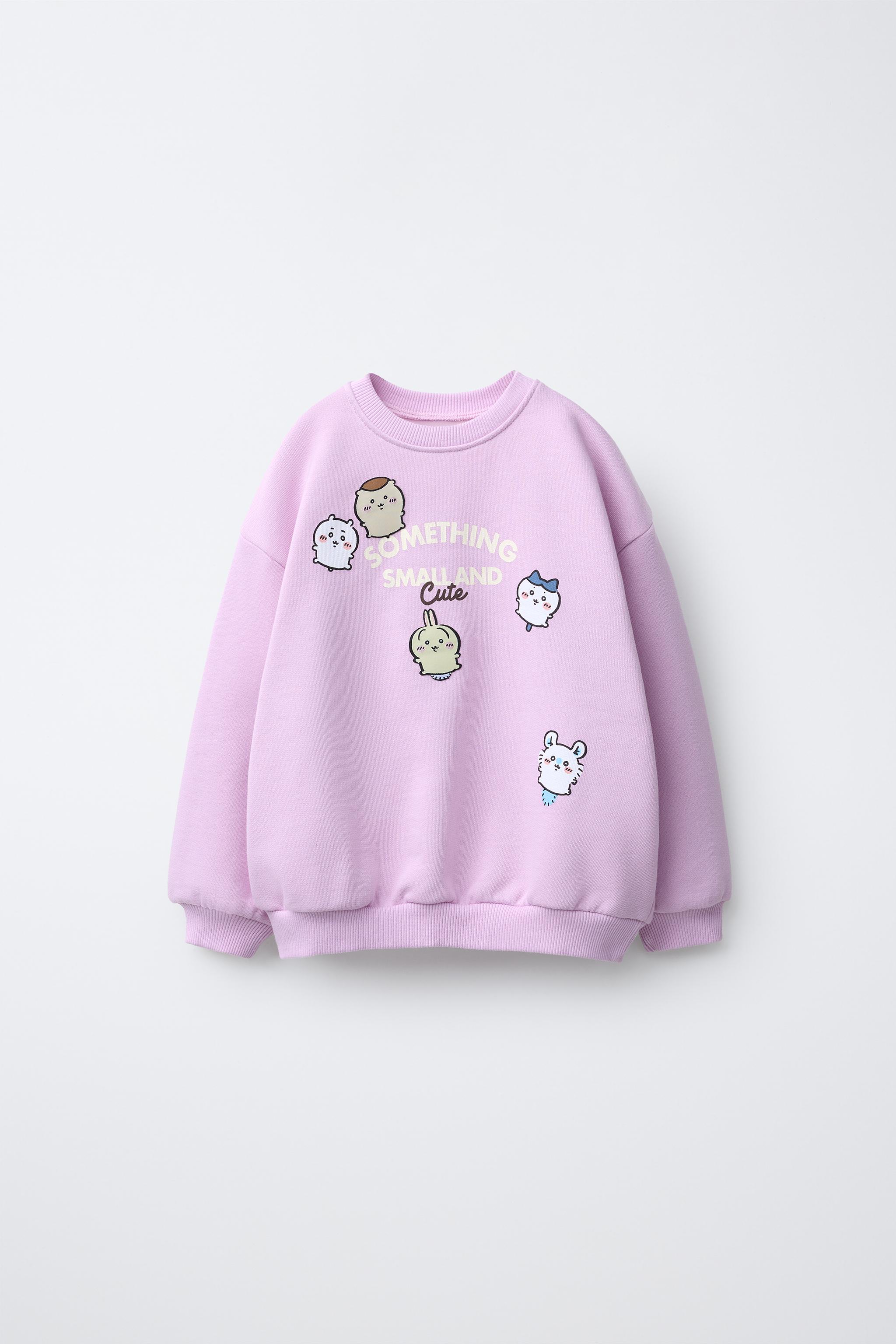 ちい ちいかわ © NAGANO プリントスウェットシャツ - ピンク | ZARA Japan