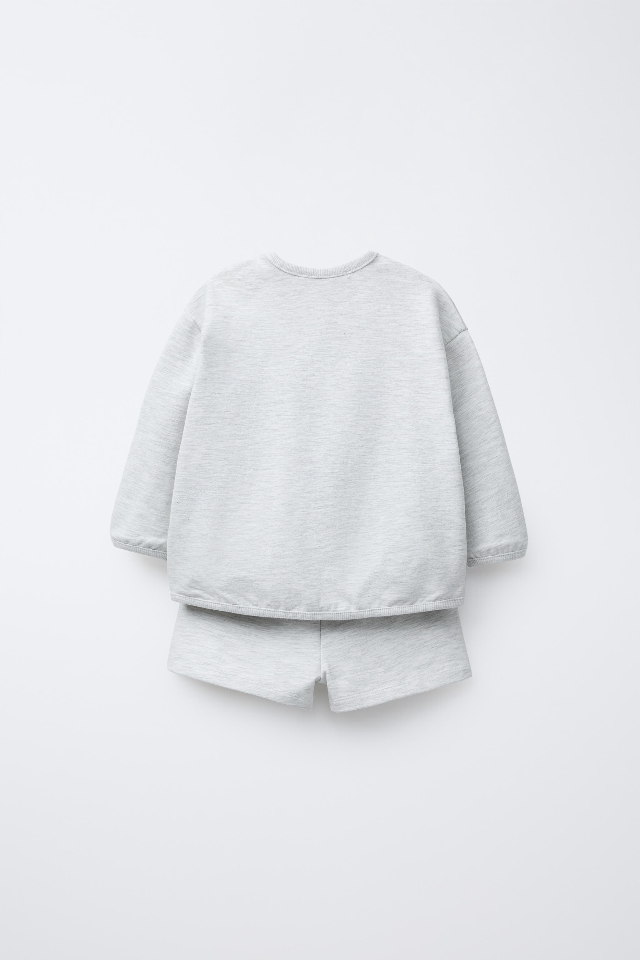 ZARA KIDS  韓国子供服　トレーナー 140cm  12点セット テキストスウェットシャツ＆バミューダセット - グレーマール