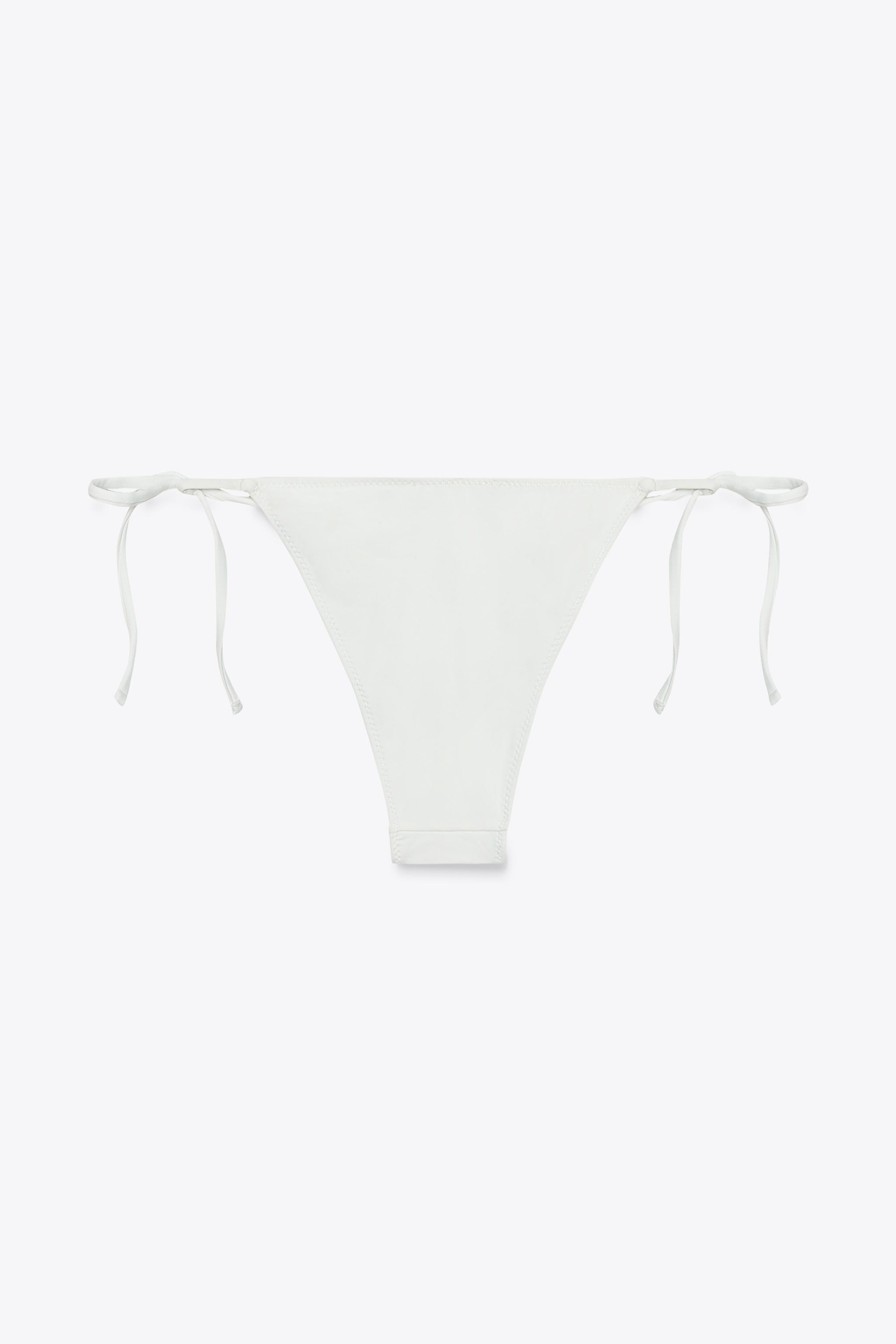 ZARA リボン付きビキニボトム 2856/206 プリント柄リボン付きビキニボトム - ブルー | ZARA Japan / 日本