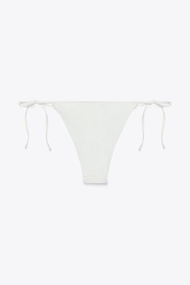 BAS DE BIKINI À NŒUDS - Écru de Zara - Image 4