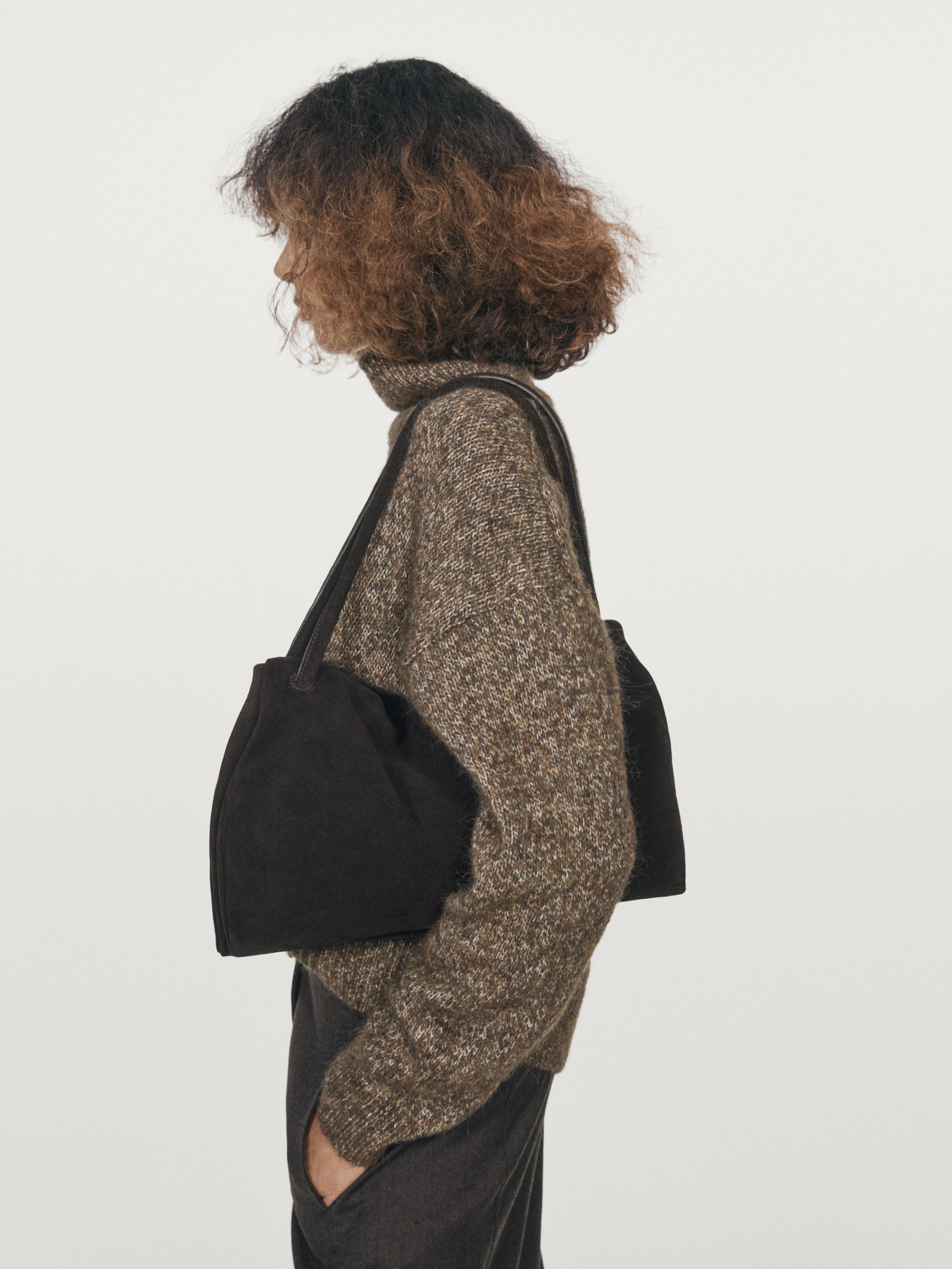 Mouliné knit alpaca and wool blend turtleneck sweater