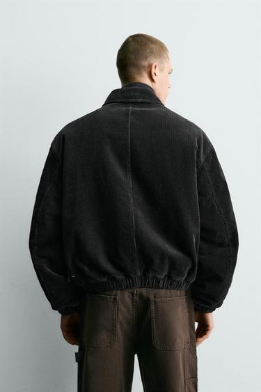 CORDUROY JACKET WITH FIREMAN CLASPS - Black by Zara - Image 2