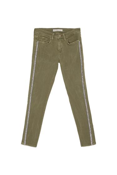 Z1975 JEANS WITH BEJEWELLED SIDE STRIPES