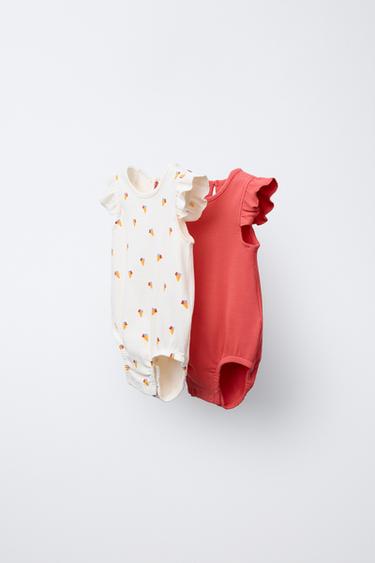 PACK DOUS BODIS ESTAMPADO XEADOS - Vermello de Zara