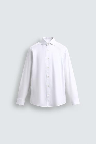 CAMISA REGULAR FIT - Blanco de Zara