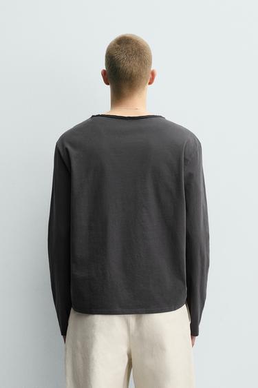 HAUT À COL TUNISIEN IRRÉGULIER - Gris / Bleu de Zara - Image 2