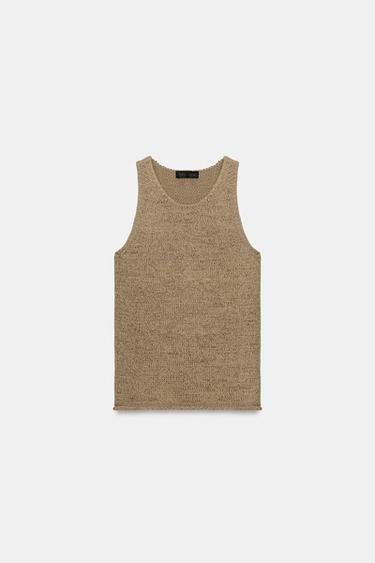 THICK KNIT TOP - Dark tan by Zara - Image 6