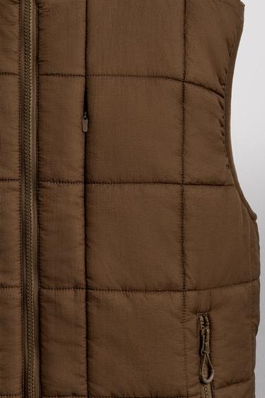 TECHNICAL PUFFER GILET - Brown by Zara - Image 9