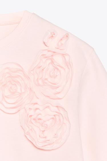 FLORAL T-SHIRT - Pink by Zara - Image 6