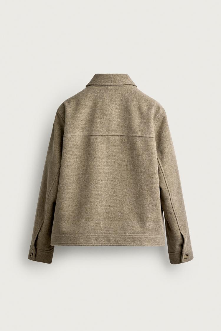 Chaqueta de corte regular texturizada 8