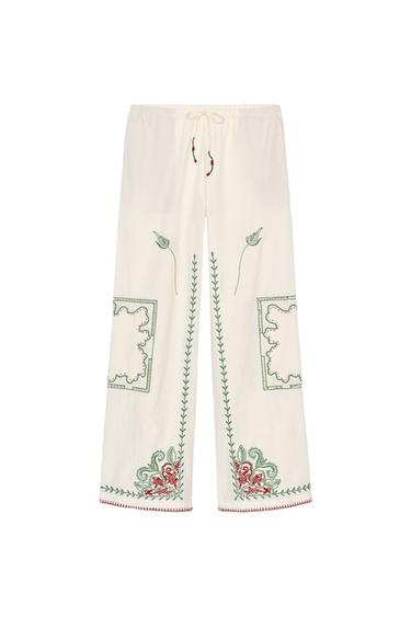 ZW COLLECTION EMBROIDERED TROUSERS
