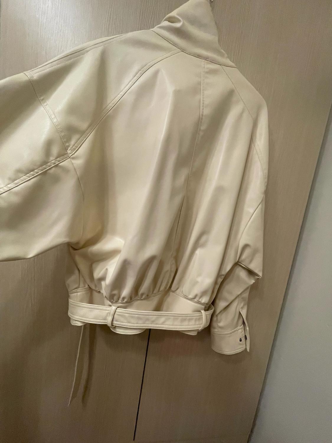 OVERSIZE LEATHER EFFECT BOMBER JACKET - Image 6