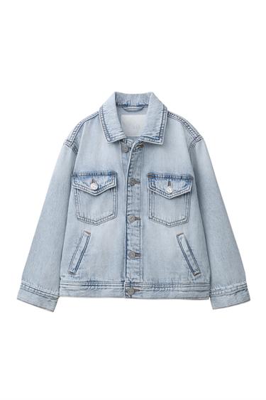 Zara DENIM JACKET - Light blue