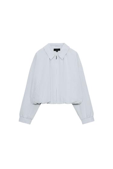 PUFF-SLEEVE BOMBER JACKET - Sky blue by Zara