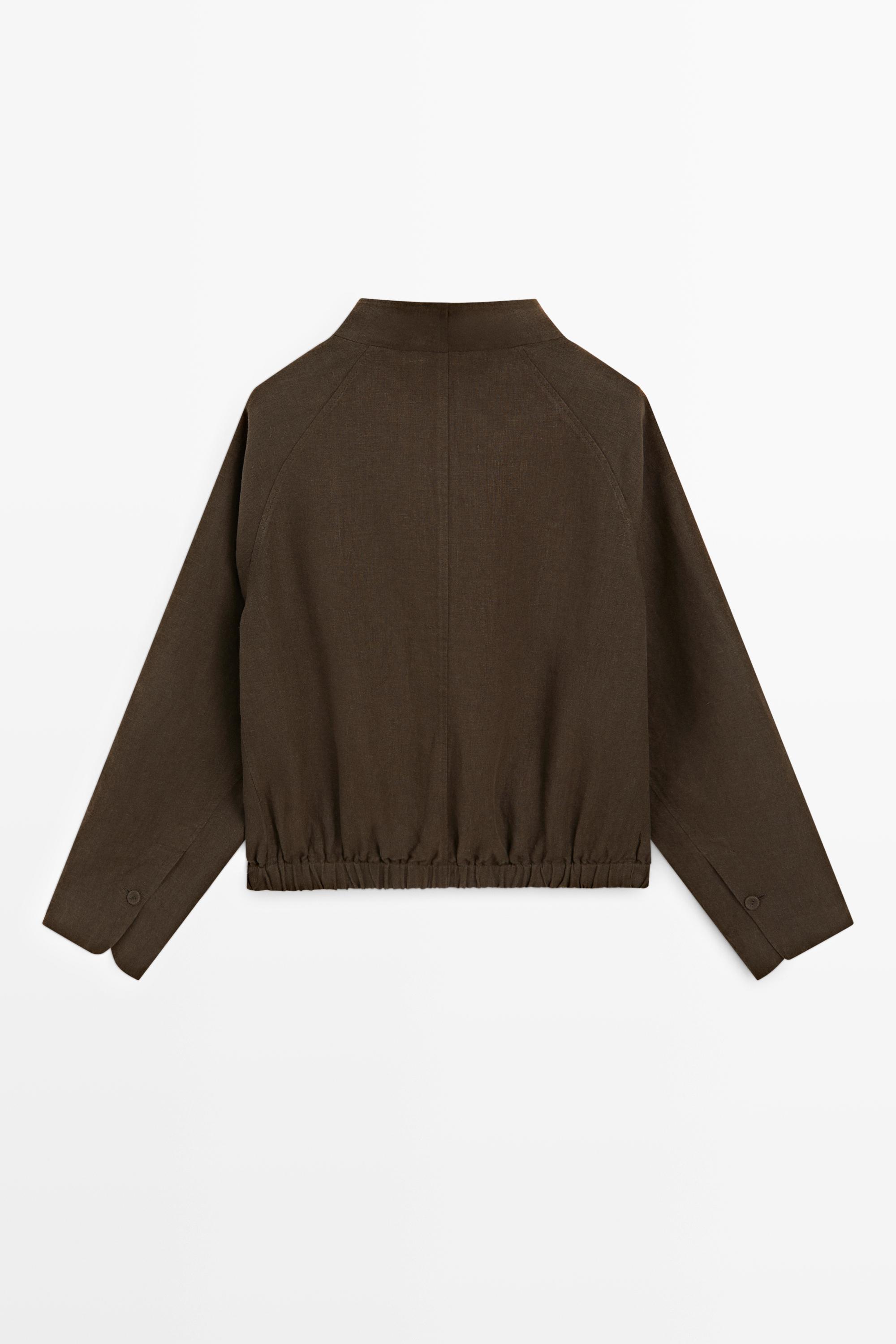 100% linen bomber jacket
