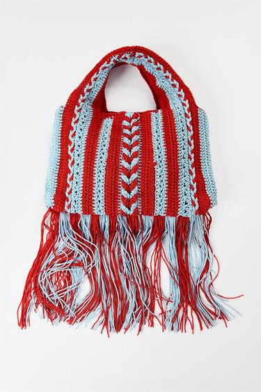 PRINTED CROCHET HANDBAG - Multicoloured by Zara