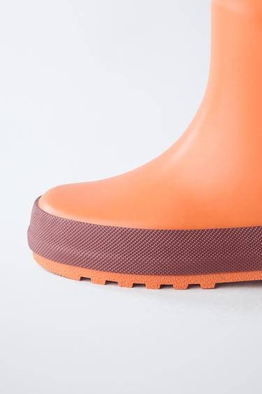 BOTTES DE PLUIE COULEUR BLOCK - Orange de Zara - Image 5