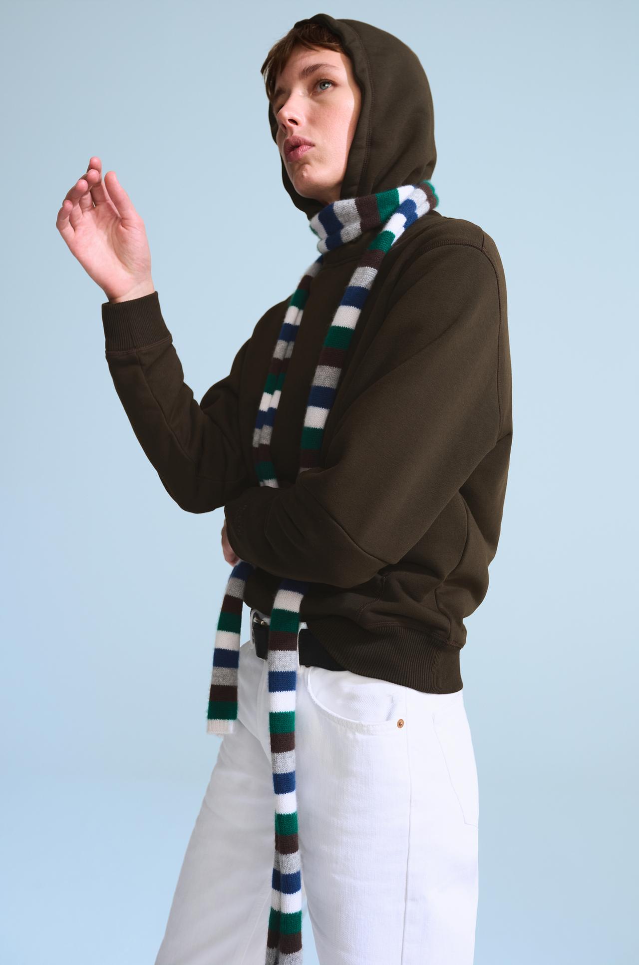 0FR. PARIS X ZARA 100% CASHMERE STRIPED SCARF SCARF — Multicolored