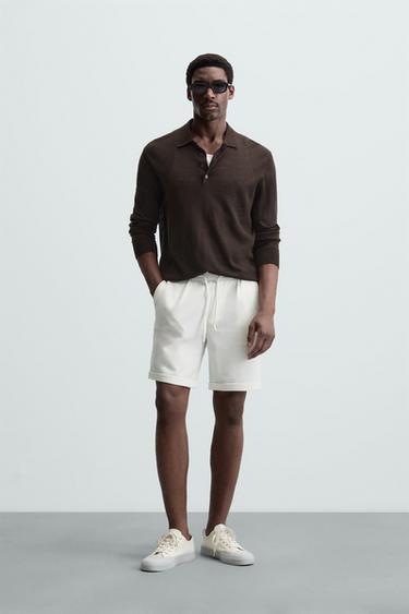COMFORT BERMUDA SHORTS - Oyster-white by Zara - Image 0