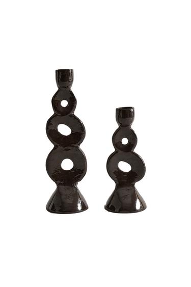 Zara ALUMINUM CANDLESTICK - Black