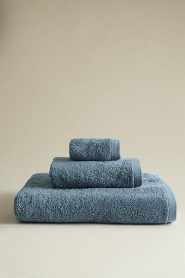 SERVIETTE DE BAIN COTON ÉPONGE UNIE (500 GXM²) - Bleu moyen de Zara - Image 5