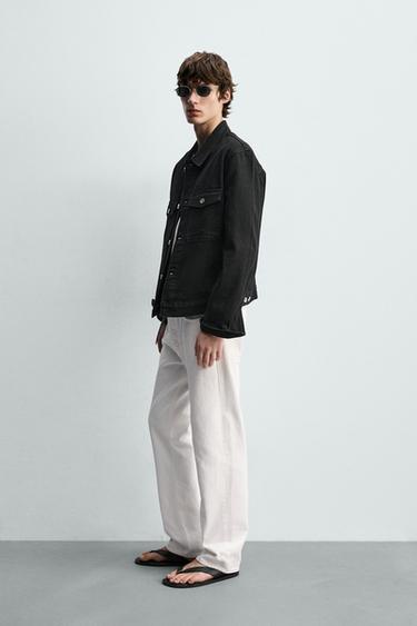 VESTE EN JEAN BASIQUE - Noir de Zara - Image 3