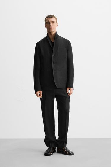 Zara 100% LINEN SUIT - Neon yellow