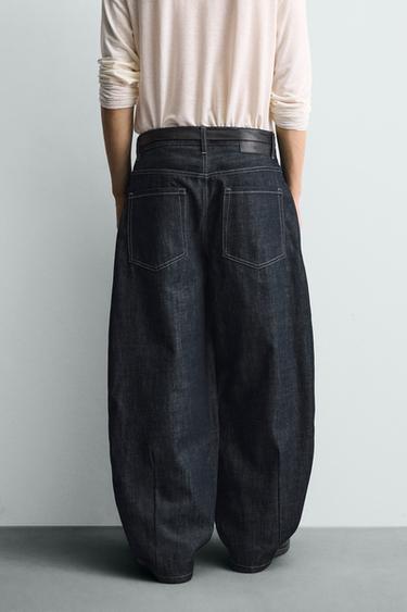 JEANS BALLOON FIT - Bleu marine / Blanc de Zara - Image 2