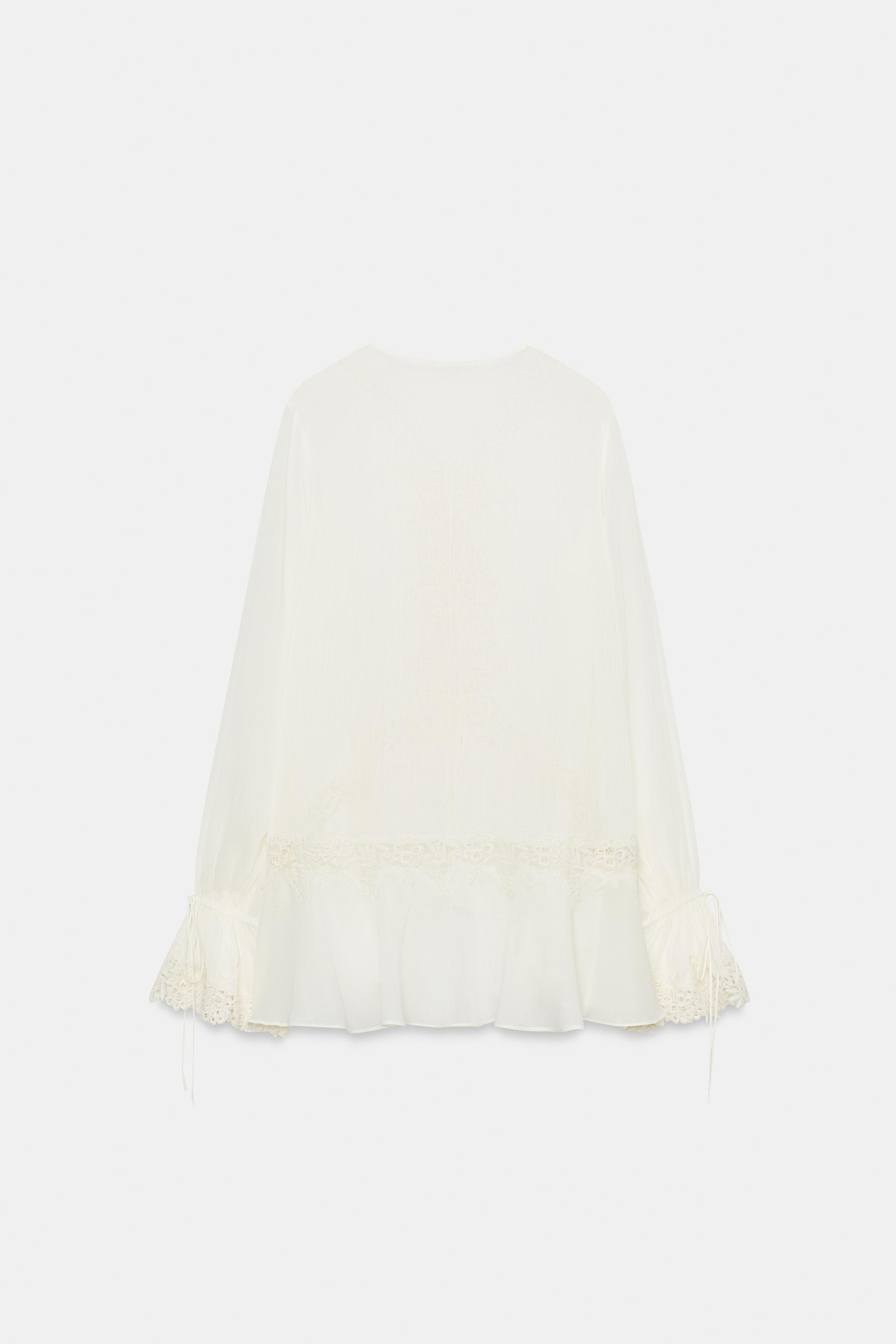 ZW COLLECTION COMBINATION LACE BLOUSE