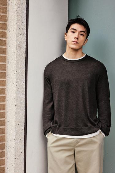 JUMPER WITH CONTRAST TRIMS - Brown by Zara