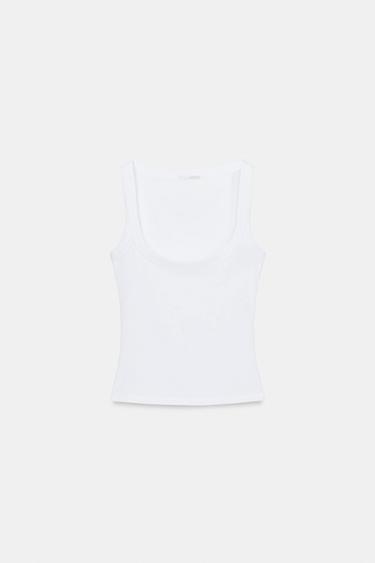 Zaras LINNE AV BOMULL - Vit