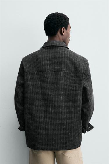 RELAXED FIT WAFFLE TEXTURED BLAZER - Black by Zara - Image 2