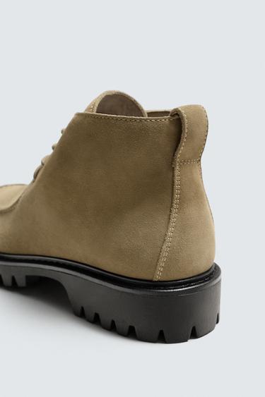 BOTTINES EN CUIR - Beige de Zara - Image 2