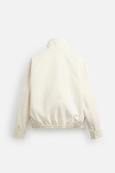 BLOUSON EN COTON ÉDITION LIMITÉE - Blanc cassé de Zara - Image 7