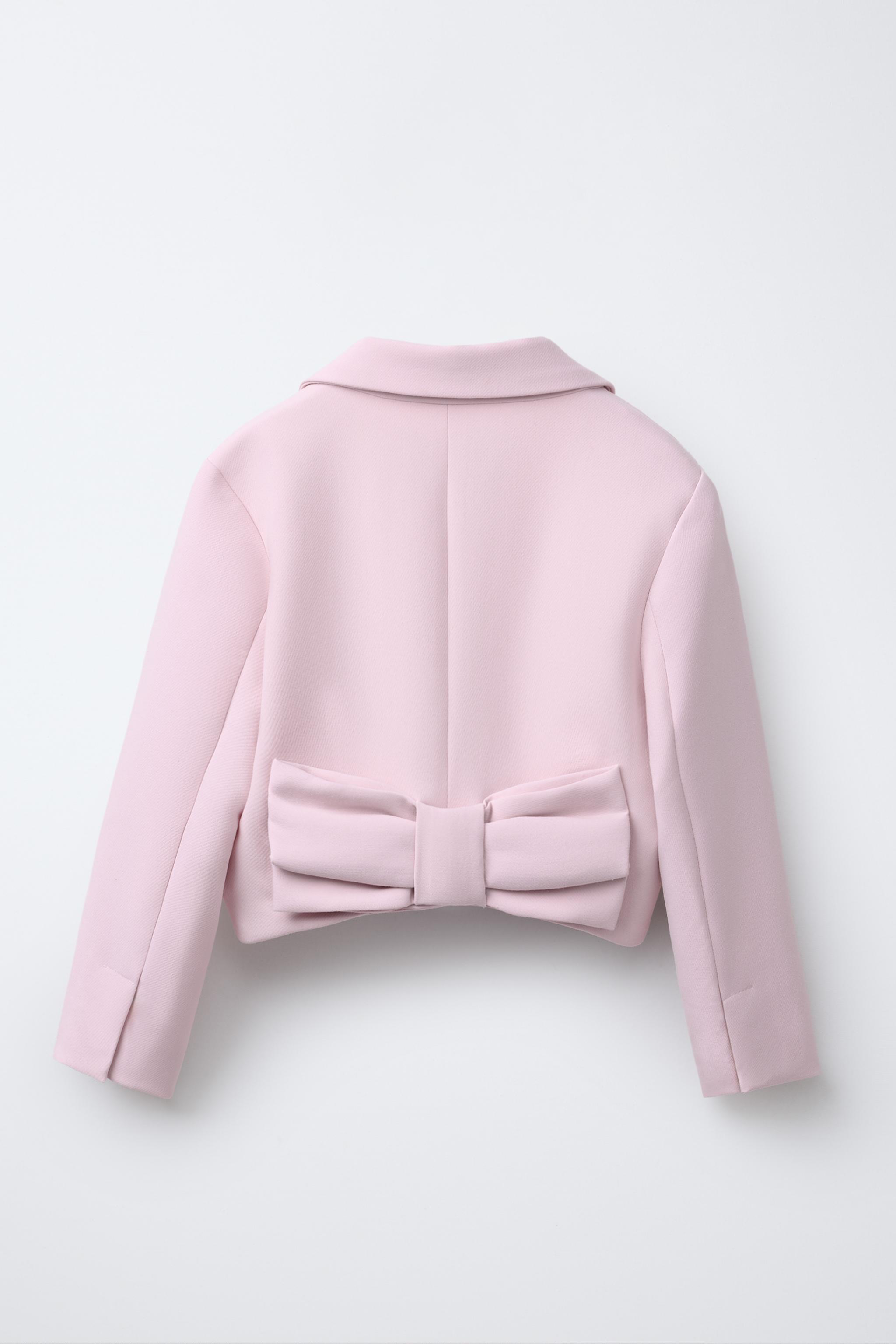 CROPPED BLAZER WITH BOW - Light pink | ZARA United States