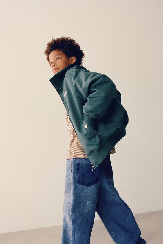 LOOSE JEANS WITH TURN-UP HEMS - Blue by Zara - Image 0