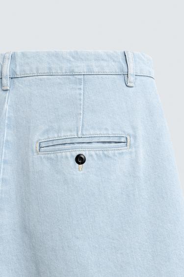 SHORT CHINO EN JEAN - Bleu clair de Zara - Image 9