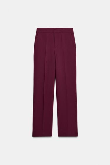 PANTALONI DRITTI - Borgogna di Zara