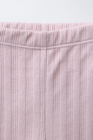 THREE-PACK OF RIBBED LEGGINGS - Pink by Zara - Image 3