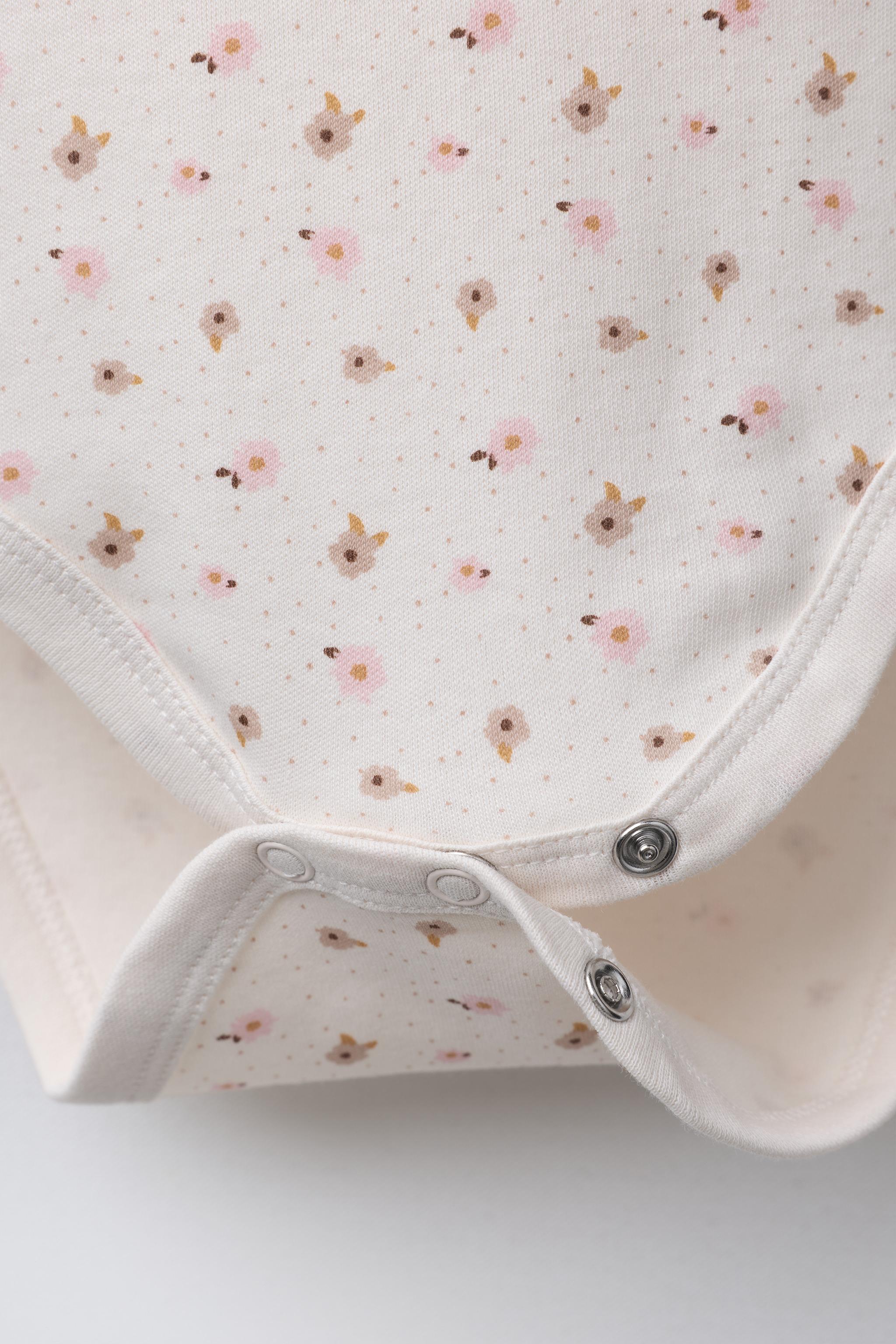 FIVE-PACK OF FLORAL PRINT BODYSUITS