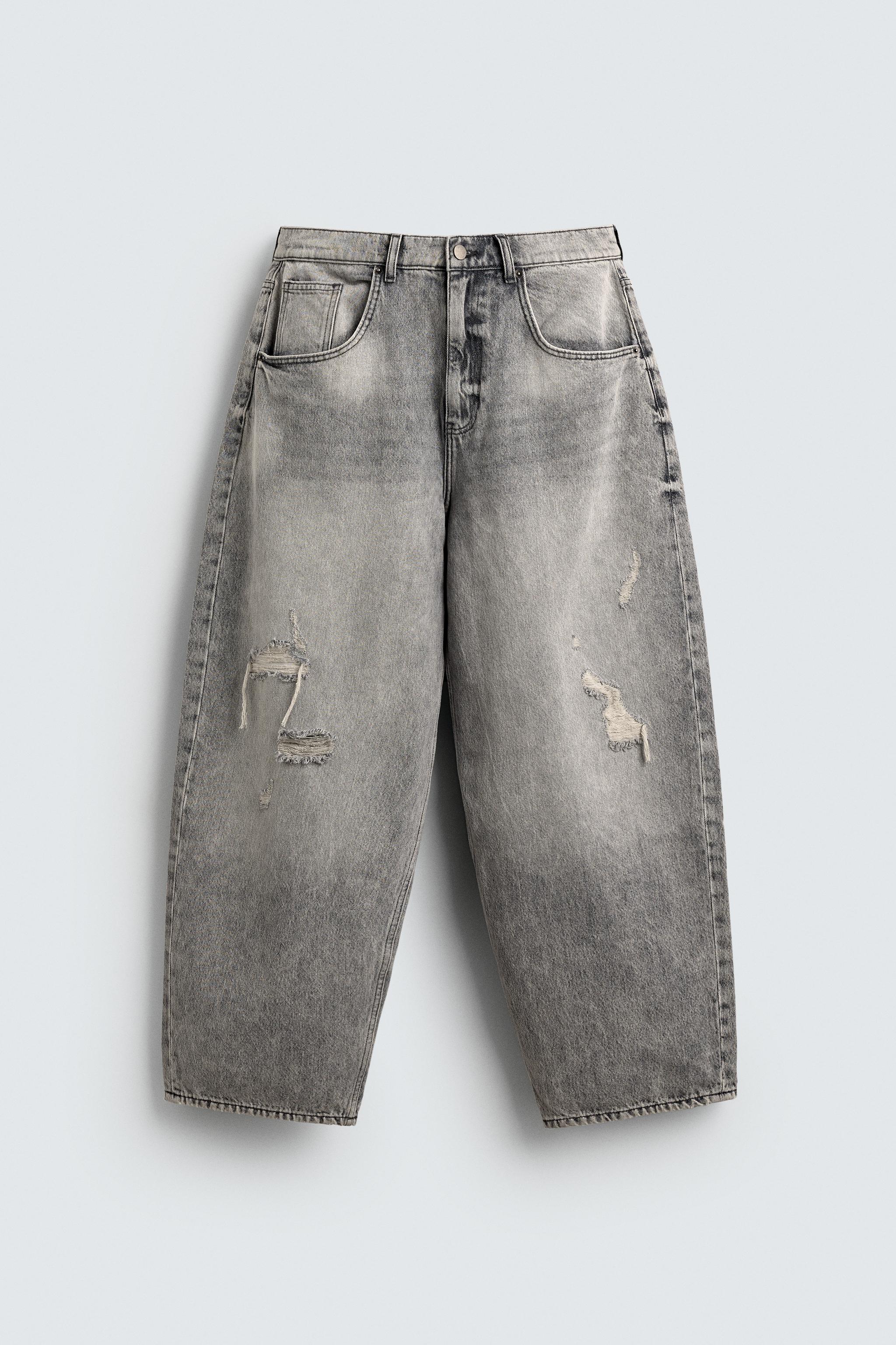 JEANS BAGGY FIT - Cinzento | ZARA Brasil