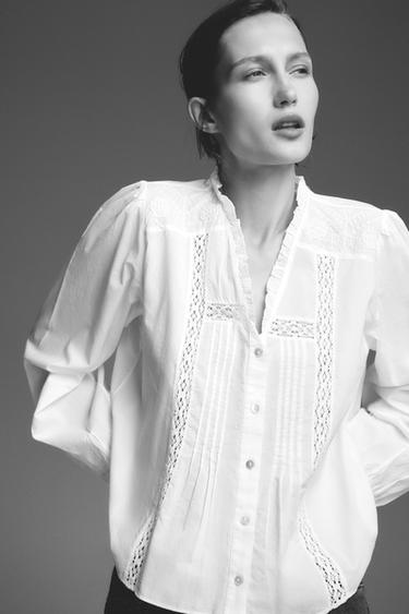 CAMISA ENTREDÓS ZW COLLECTION - Crudo de Zara
