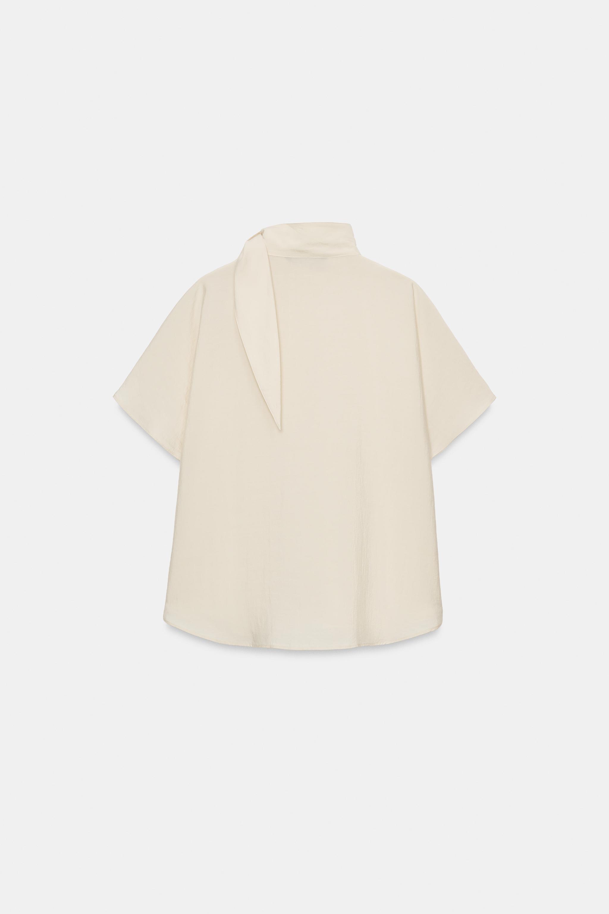 Zara ZW COLLECTION SÜSLÜ DÜĞMELİ BLUZ görsel 7